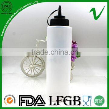 1L empty LDPE food grade squeeze bottle sauce with small cap