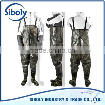 ideal for boat launching and pond maintaining, waterproof pvc chest fishing wader