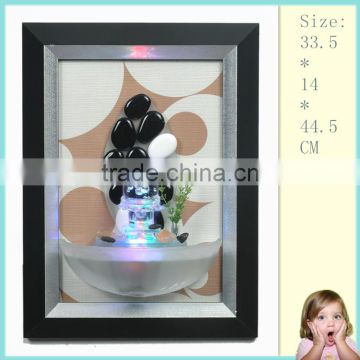indoor wall-mounted ceramic water fountain for hotel decoration