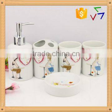 5pcs Ceramic bathroom accessories set