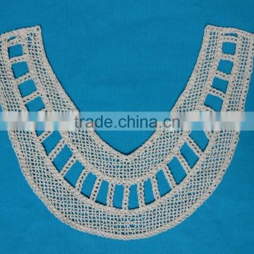 machine crochet cotton lace collar