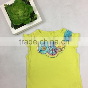 Top selling products in alibaba cute baby girl top design with pattern