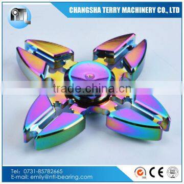 Rainbow Color Four Crab Aluminum Hand Spinner