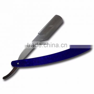 Blue handle Metal straight Razor
