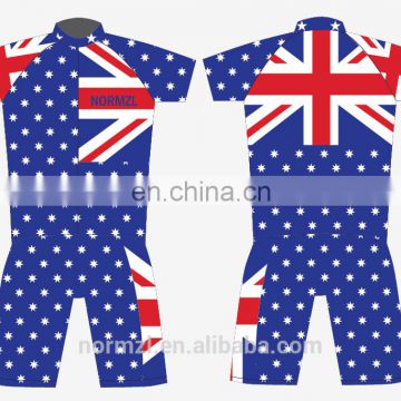 High quality wholesale American flag pattern triathlon sportswear