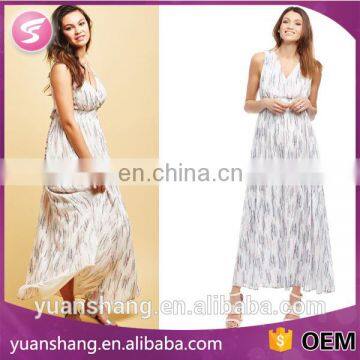 guangzhou maternity clothes long printed maternity maxi dress