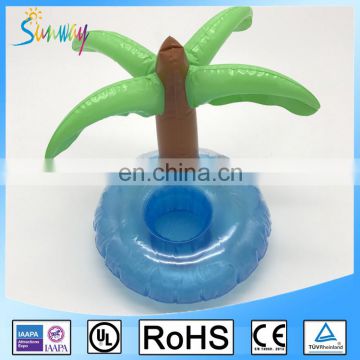 Swimming Pool PVC Inflatable Palm Tree Floating Cup Holder for Drinks