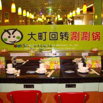 Customized restaurant stainless steel buffet hot pot conveyor belt system