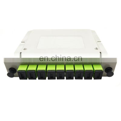 support customization ervice 1x8 LGX box type  PLC Optical Splitter with sc fiber adapter for ftth