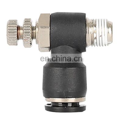 SL Series Brass Plastic One Touch Quick connect Tube Hose Elbow Pneumatic Fitting Air Flow Speed Control Throttle Valve