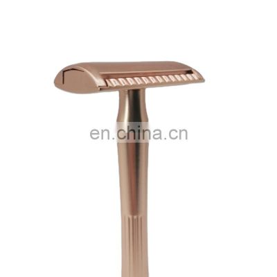Professional factory adjustable long handle alloy handle double edge safety razor