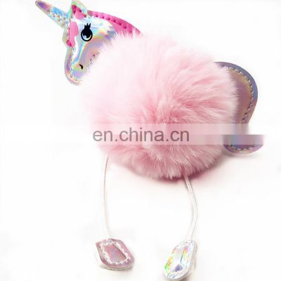 Hot Sell Cute Decoration Pink Animals Top Ball Decoration For Handbag And Key