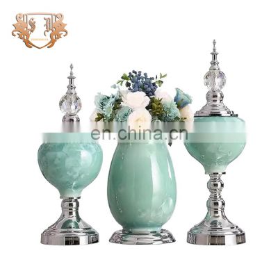Small Retro Decorative Unique Ceramic Vase With Flowers