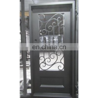 Nice safety modern design wrought iron patio security front single entry door price