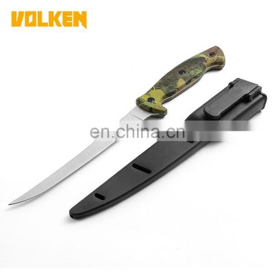 Outdoor sport fish knives and camping fix stainless steel kitchen knife printing film knife