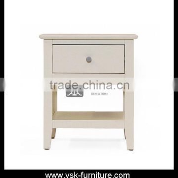 NI-053 Alibaba One Drawer White Panit Original Bed Stand