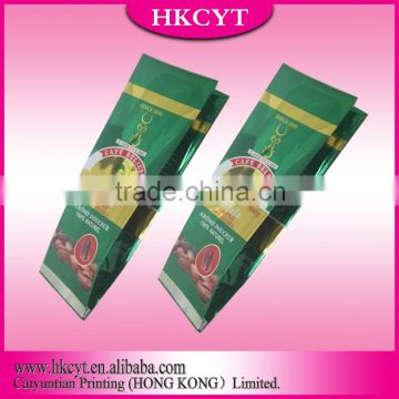 China self adhesive bags/ print coffee beans plastic bags