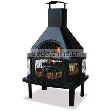 Fire pit with Chimney Black Finish FPC- 507