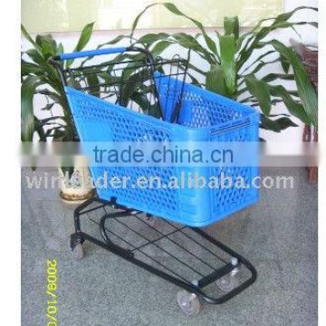 Metal and plastic shopping cart