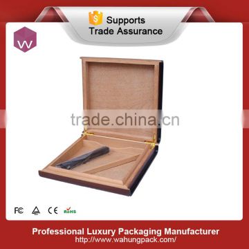 Alibaba top end luxury wooden cigar box single