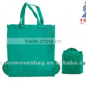 discount green non-woven foldable tote bag(HL-1155)