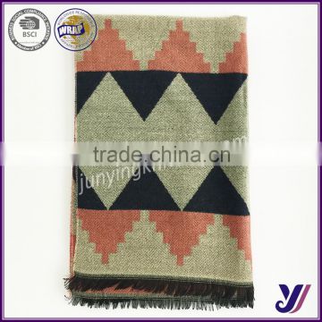 2016 fashion flower woven infinity pashmina scarf with tassels factory wholesale sales (accept custom)