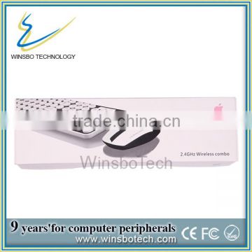 rechargeable wireless mouse and keyboard/colored wireless keyboard and mouse combo/2.4g wireless fly mouse keyboard