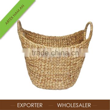 Vietnam Water Hyacinth Basket with Handles / Best-selling Storage Baskets / Landry hamper