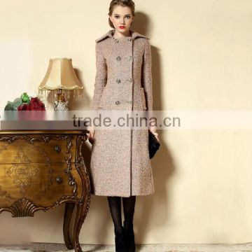 Top long style women coat fashion wool wind coat,european style winter coats