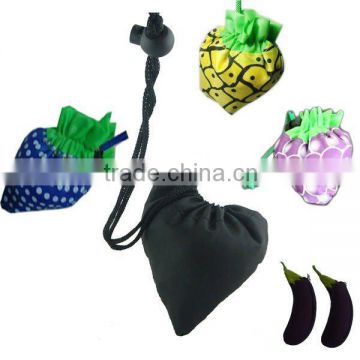 fruit type foldable bags with string for shopping