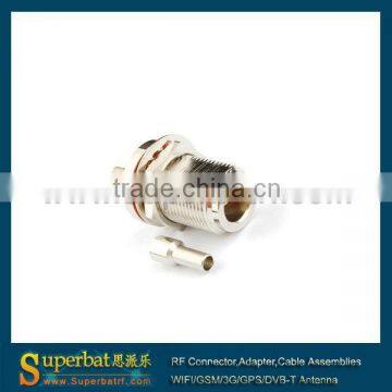 50Ohm N female bulkhead connector female crimp RF connector for coax cable LMR100,RG316