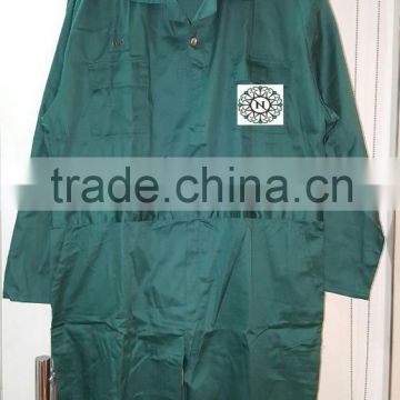 65%POLYESTER,35%COTTON 220GSM LONG SLEEVE DARK GREEN SAFETY COVERALL,GREEN UNIFORM
