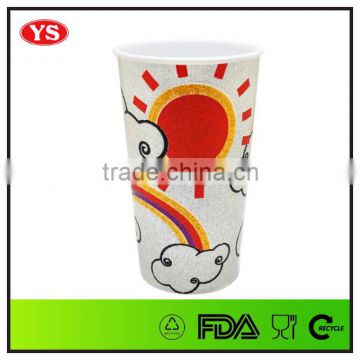 420 ml single wall plastic cup with glitter
