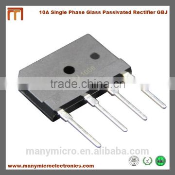 10A 50V-1000V Single Phase Glass passivated Bridge Rectifier GBJ1006