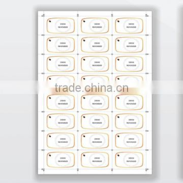 Customized layout RFID inlay sheet
