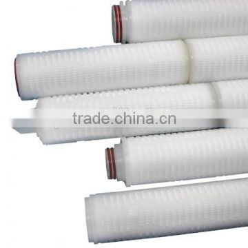 Pharmaceutical industry PP membrane 0.22 micron pleated filter cartridge