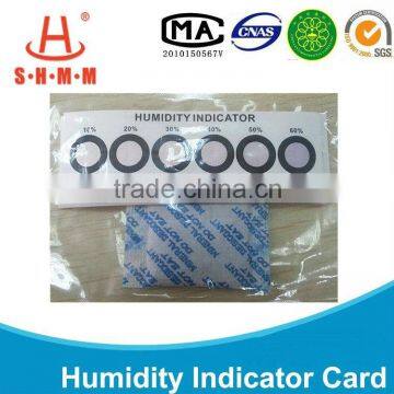 RH 10%-60% humidity indicator label with desiccant bag