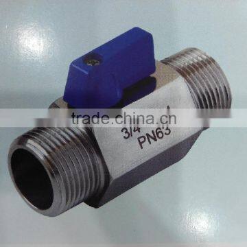 Mini ball valve M/M B121S ,passed PED97/23/EC(0035),AD2000-WO, API test, EN12266 test