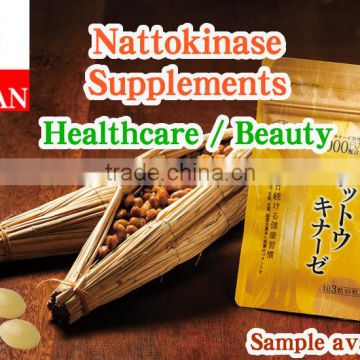 Japanese and premium men's health capsule with nattokinase enzyme made from fermented soybeans