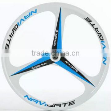 26inch 3 spoke lightest strongest magnesium alloy bike wheel /fixed gear type hub bike wheel