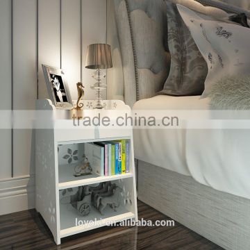 new Modern Simple High Gloss Jane European Style Storage Cabinet with a Drawer , White Carved Night Stand, bedside table