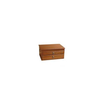 Double-Drawer Wooden Box