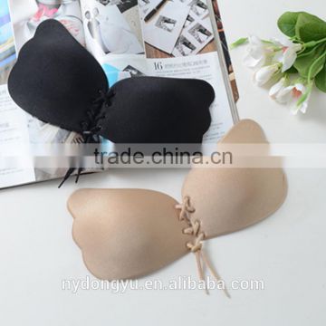 women pushup silicon bra /mfena drawstring silicon bra