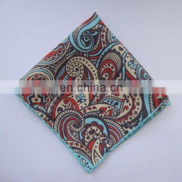 Hand Rolled 100% Silk Pocket Square Customized Design