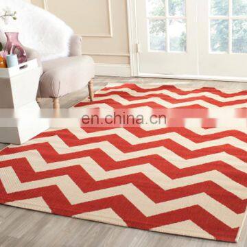 Home decorative polypropylene mat with zig zag design