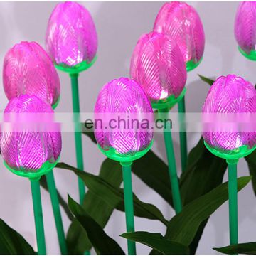 New Solar LED Dream Lantern Tulip Light Outdoor Waterproof Lawn Light LED Easy Light