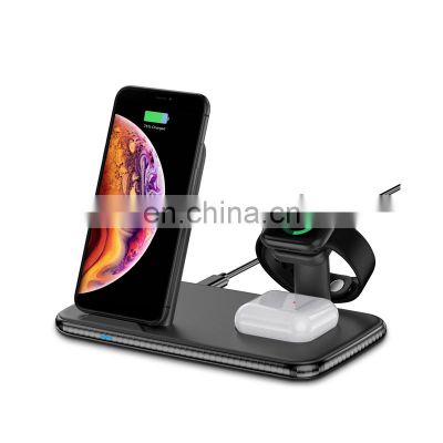 New Arrival Electronic Factory Direct 4-in-1 Fast Wireless Charger Support For Smart Mobile Phone Watch Earphones