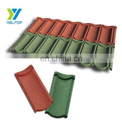 Relitop Wholesale Factory flat type stone coated roofing shingle roof tile 50 years warranty