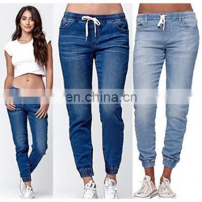 Custom brand high quality women's casual plus size cotton cotton stretch casual jeans