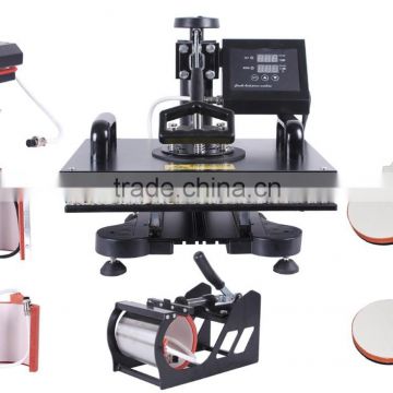 7 in 1 combo heat transfer printing machineryCE manufactuer reliable sublimation heat press transfer machine